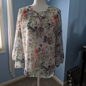Skies are Blue floral georgette blouse
